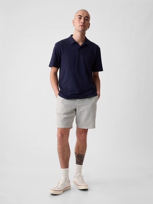 8″ Linen-Cotton Shorts
