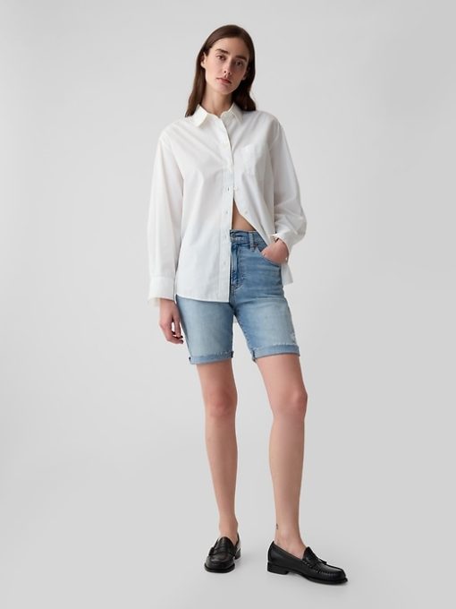 9″ High Rise Bermuda Shorts