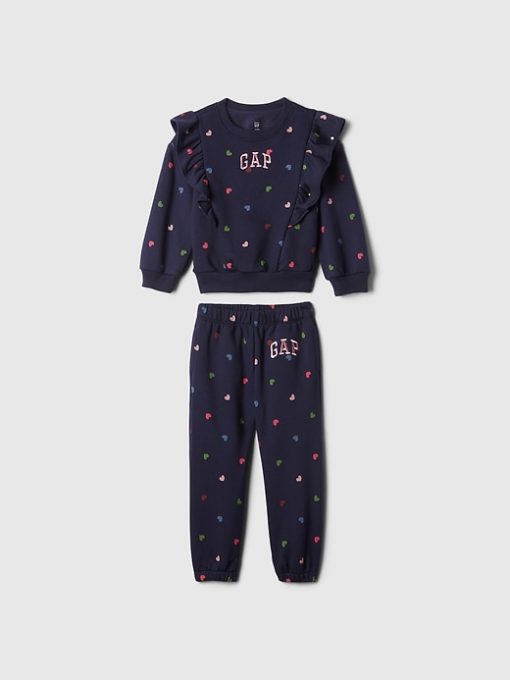 Baby & Toddler Vintage Soft Ruffle Logo Sweat Set