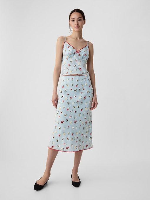 Gap × DÔEN Floral Midi Skirt