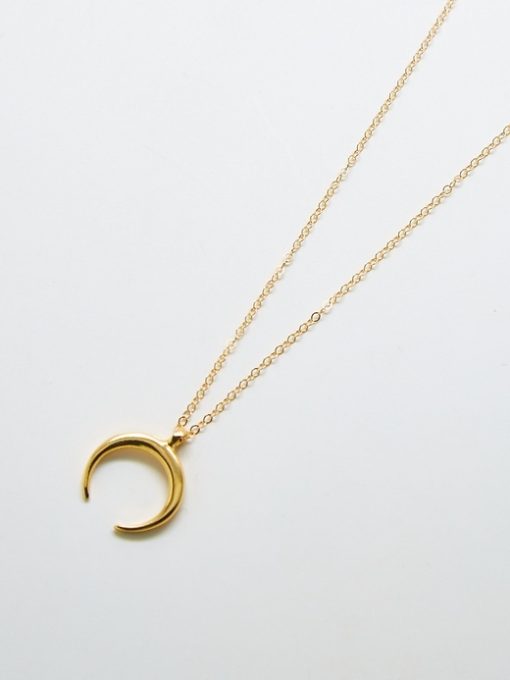 Gold Crescent Moon Necklace