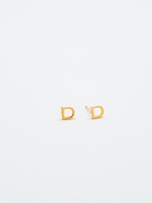Gold Initial Earrings