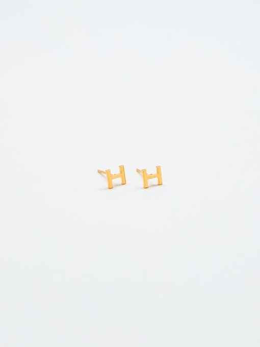 Gold Initial Earrings