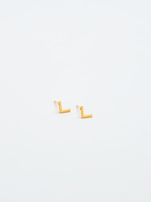 Gold Initial Earrings