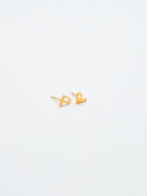 Gold Initial Earrings
