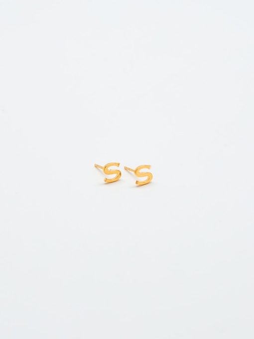 Gold Initial Earrings