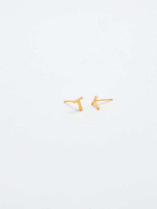 Gold Initial Earrings
