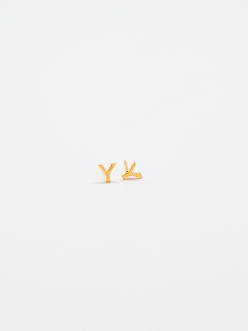 Gold Initial Earrings