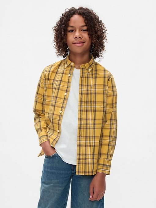 Kids Organic Cotton Poplin Shirt