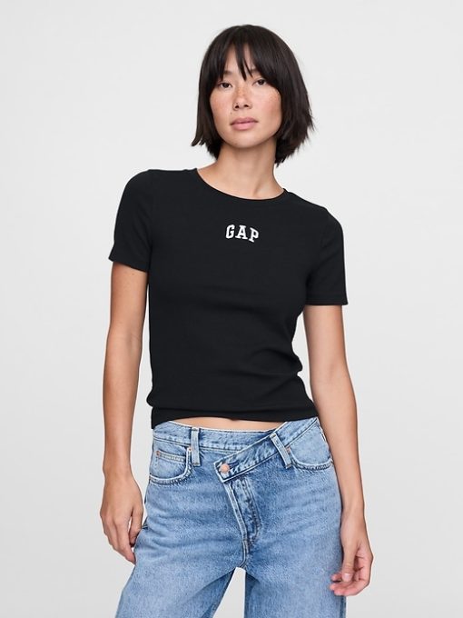 Modern Cropped Logo T-Shirt