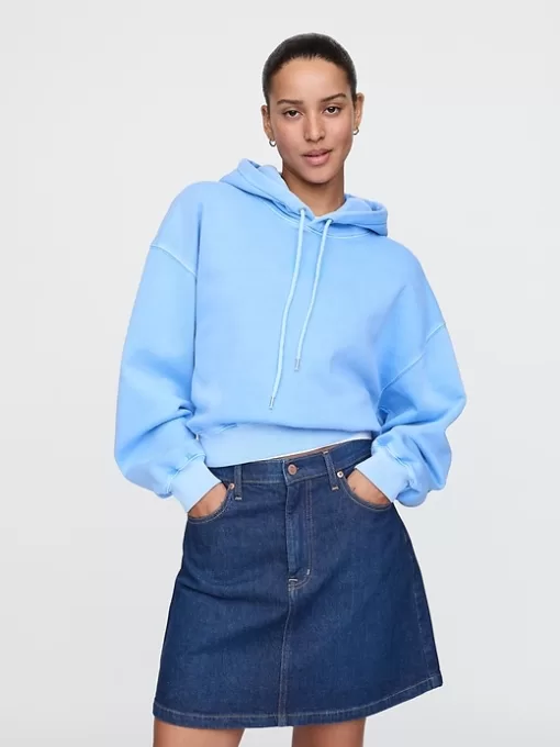 Vintage Soft Cropped Hoodie